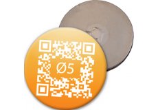 magnetic badge QR code ⌀1,97in