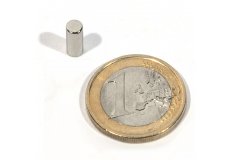 nickel plated magnet Ø4mm x 10mm