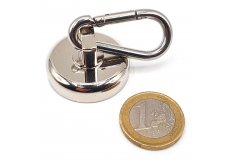 Pot magnet with carabiner Ø 1,26in