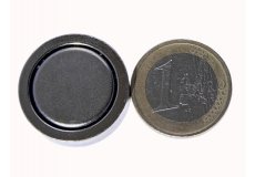 Pot neodymium magnet Ø 0,98x0,28in