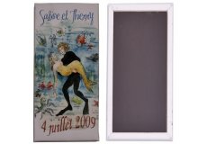 Rectangle and Rigid Birth announcement magnet 120x50mm