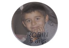 Round Birth announcement magnet 44mm