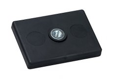 slip-resistant rubber coated round base magnet with drilled hole 43x31mm