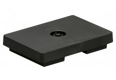 slip-resistant rubber coated round base magnet with drilled hole 70x50x13mm