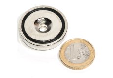 Topfmagnete mit Bohrung 32mm x 5.5