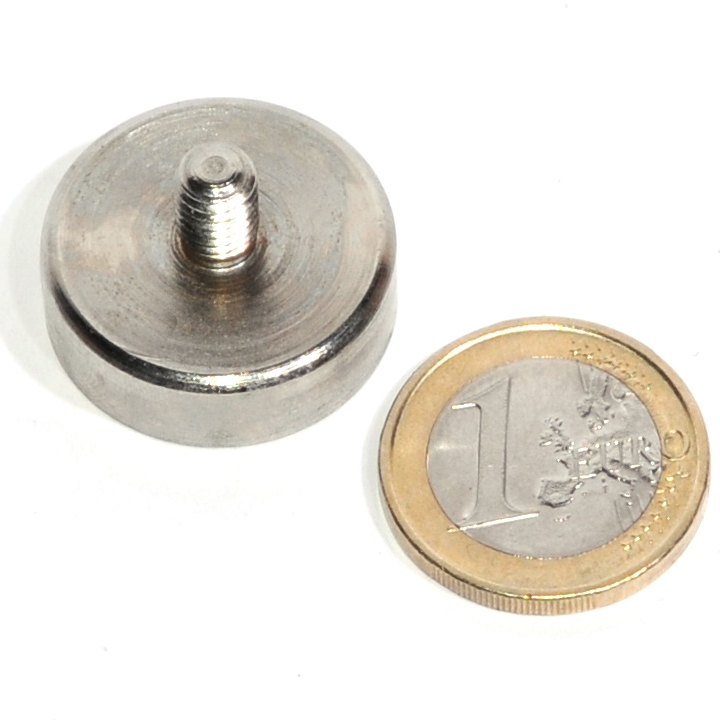 Aimant néodyme puissant à goupille filetée D25mm - 123 Magnet