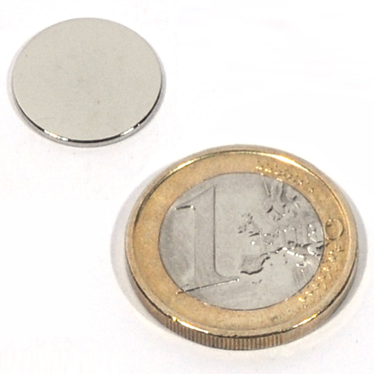 Disque magnétique plat (en néodyme) - aimant disque diam 15mm