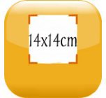 Right-angled corner announcement magnet 5,51X5,51in
