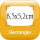 magnet frigo 8,5x5,2cm angles droits livraison comprise