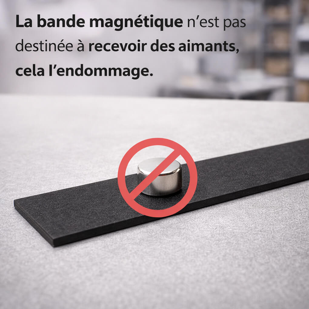 Bande magnétique autocollante 40mm x 2mm x 10mètres adhésif 3M 49 Bande magnétique autocollante 40mm x 2mm x 10mètres adhésif 3M – Image 4