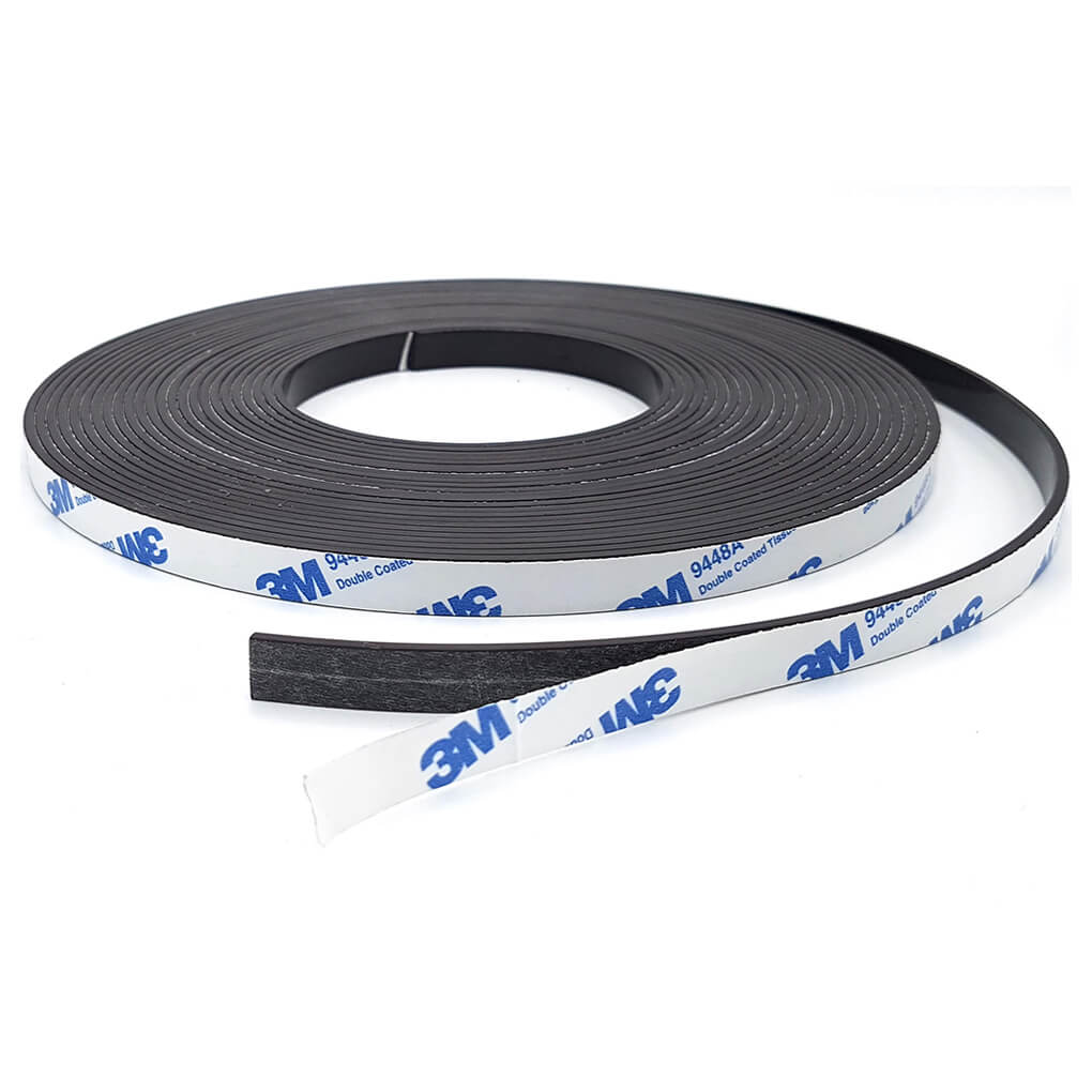 Bande magnétique autocollante 10mm x 2mm x 10mètres adhésif 3M