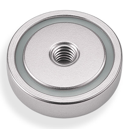 Aimant avec manchon taraudé Ø16mm, puissance 8kg 51 Aimant avec trou fileté