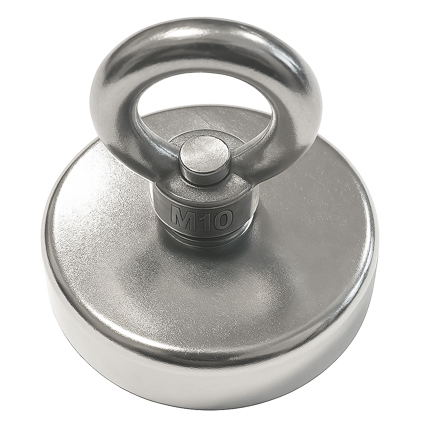 Aimant avec manchon taraudé Ø16mm, puissance 8kg 53 Aimant de pêche