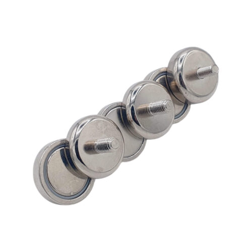 Aimant néodyme Ø 13mm avec tige filetée M5, puissance 4 kg