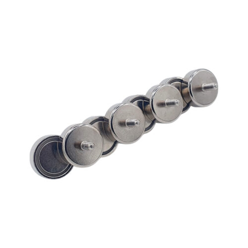 Aimant néodyme Ø 13mm avec tige filetée M5, puissance 4 kg