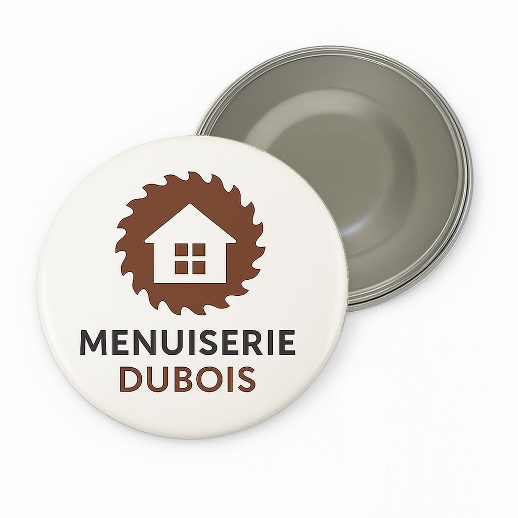 Magnet badge ⌀ 7,5cm 46 badge aimanté publicitaire D7,5cm