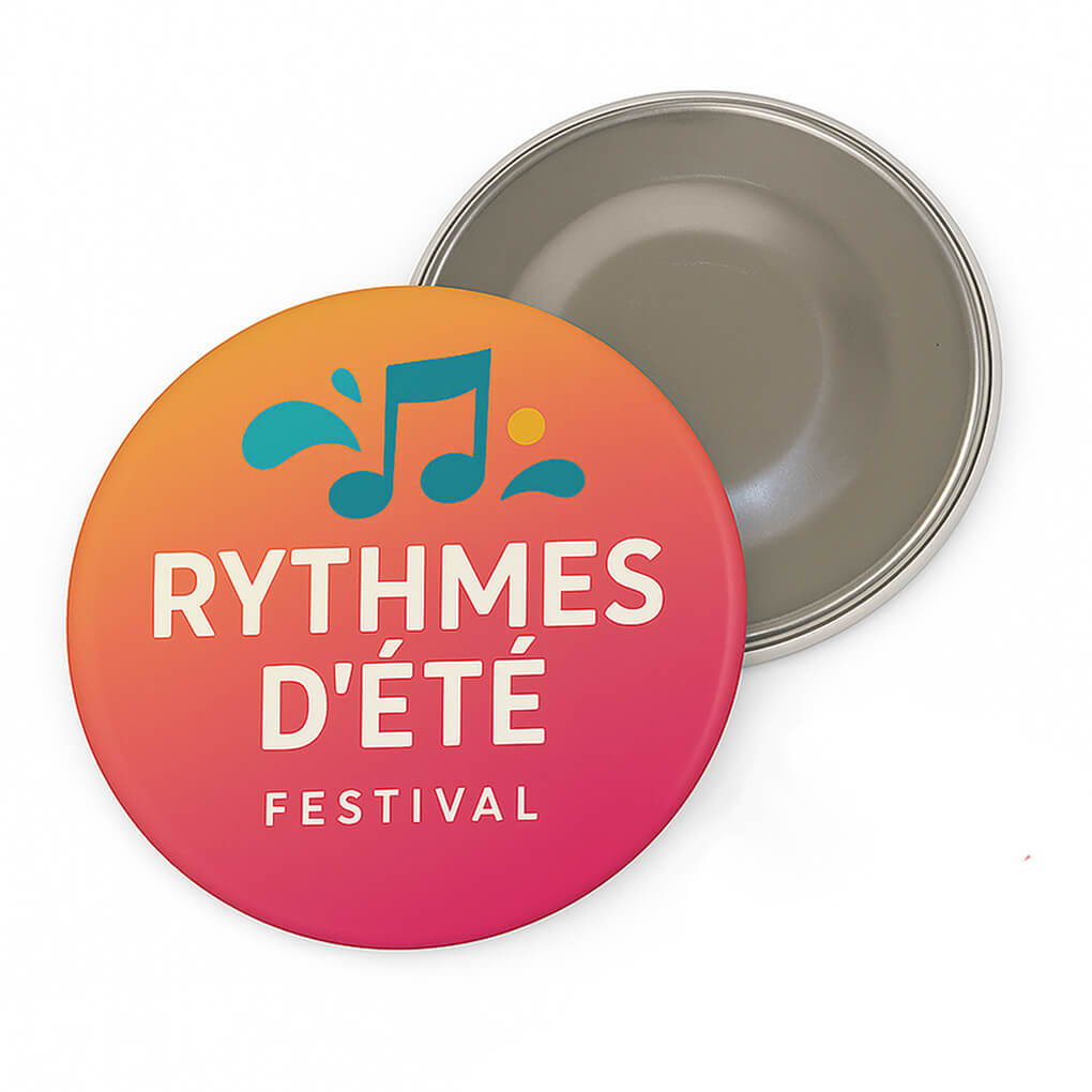 magnet badge rond ⌀ 5,6cm 46 magnet rigide publicitaire D56mm