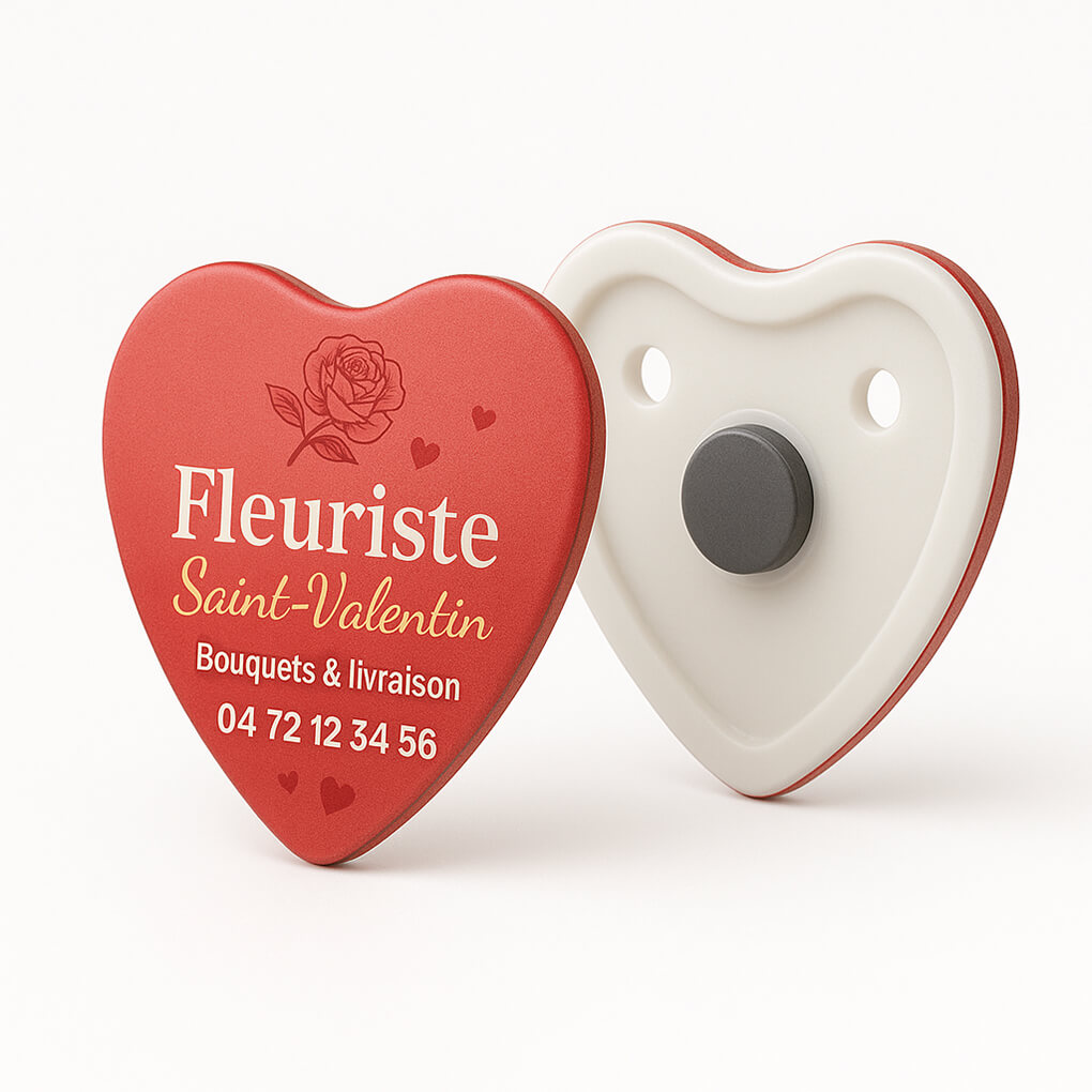 Magnet rigide coeur 5 x 5 cm 46 Magnet rigide coeur 5 x 5 cm
