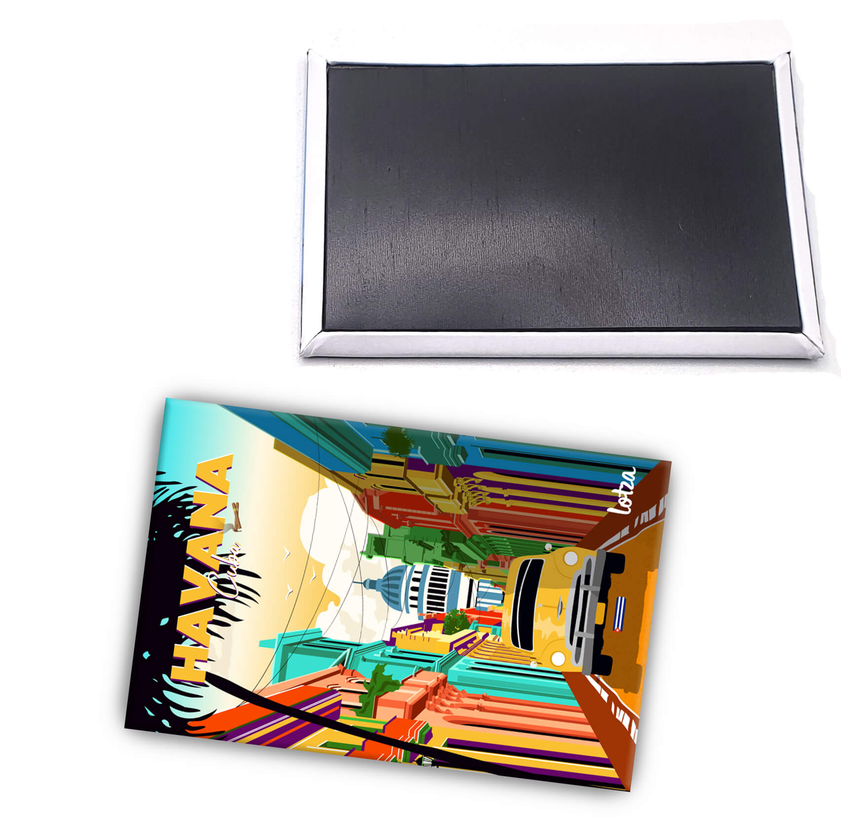 Magnet rigide 9 x 6,5 cm 68 magnet souvenir personnalisé 90x65mm