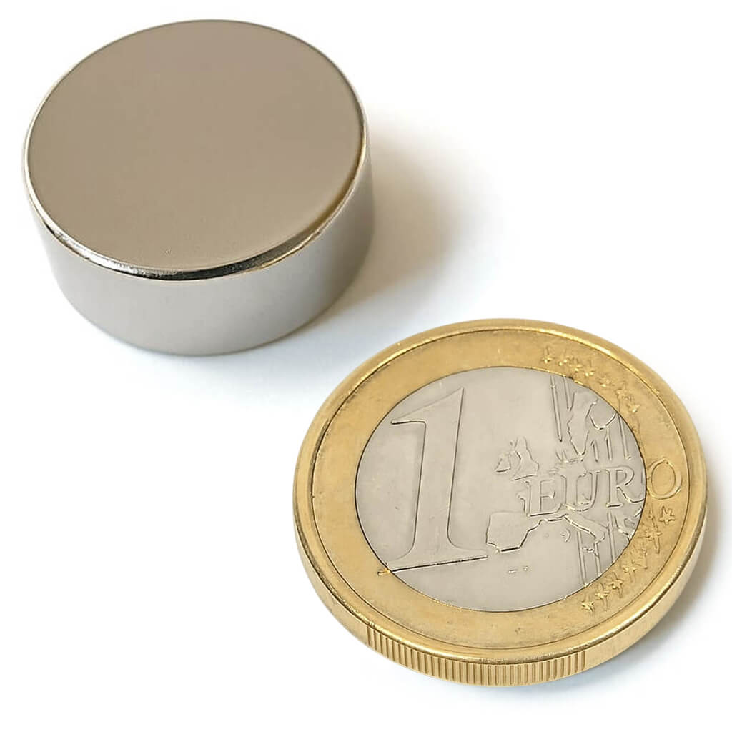 Aimant néodyme disque Ø20 x 7mm, puissance 8,4kg