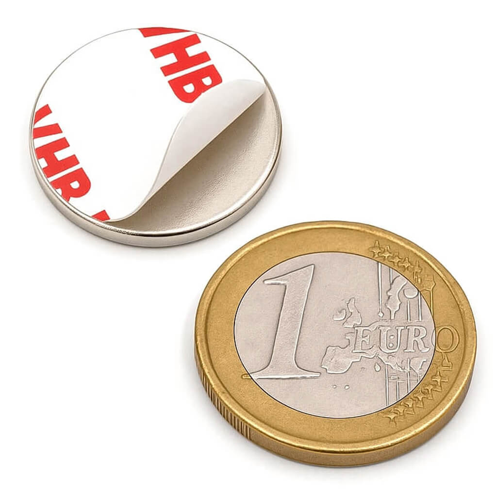Aimant autocollant ⌀20x2mm, puissance 2.3kg 51 Aimant autocollant ⌀20x2mm, puissance 2.3kg