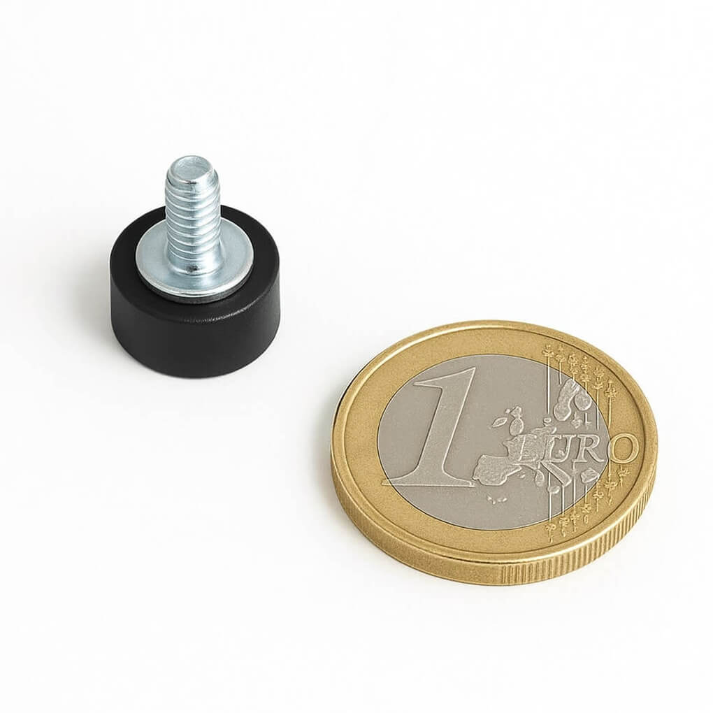Plot antiglisse Ø12mm avec tige filetée, puissance 1.3 kg