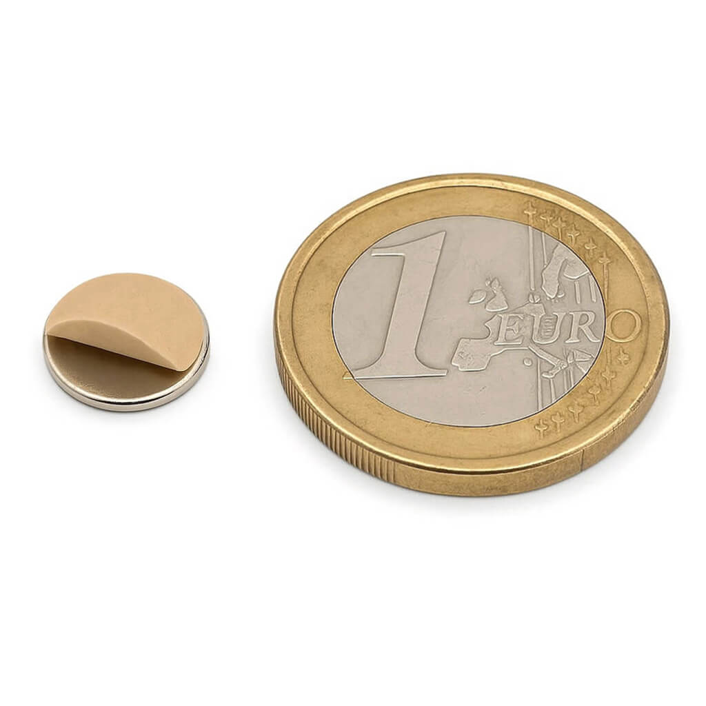 Aimant autocollant ⌀10x1mm, puissance 0.54kg 47 Aimant autocollant ⌀10x1mm, puissance 0.54kg