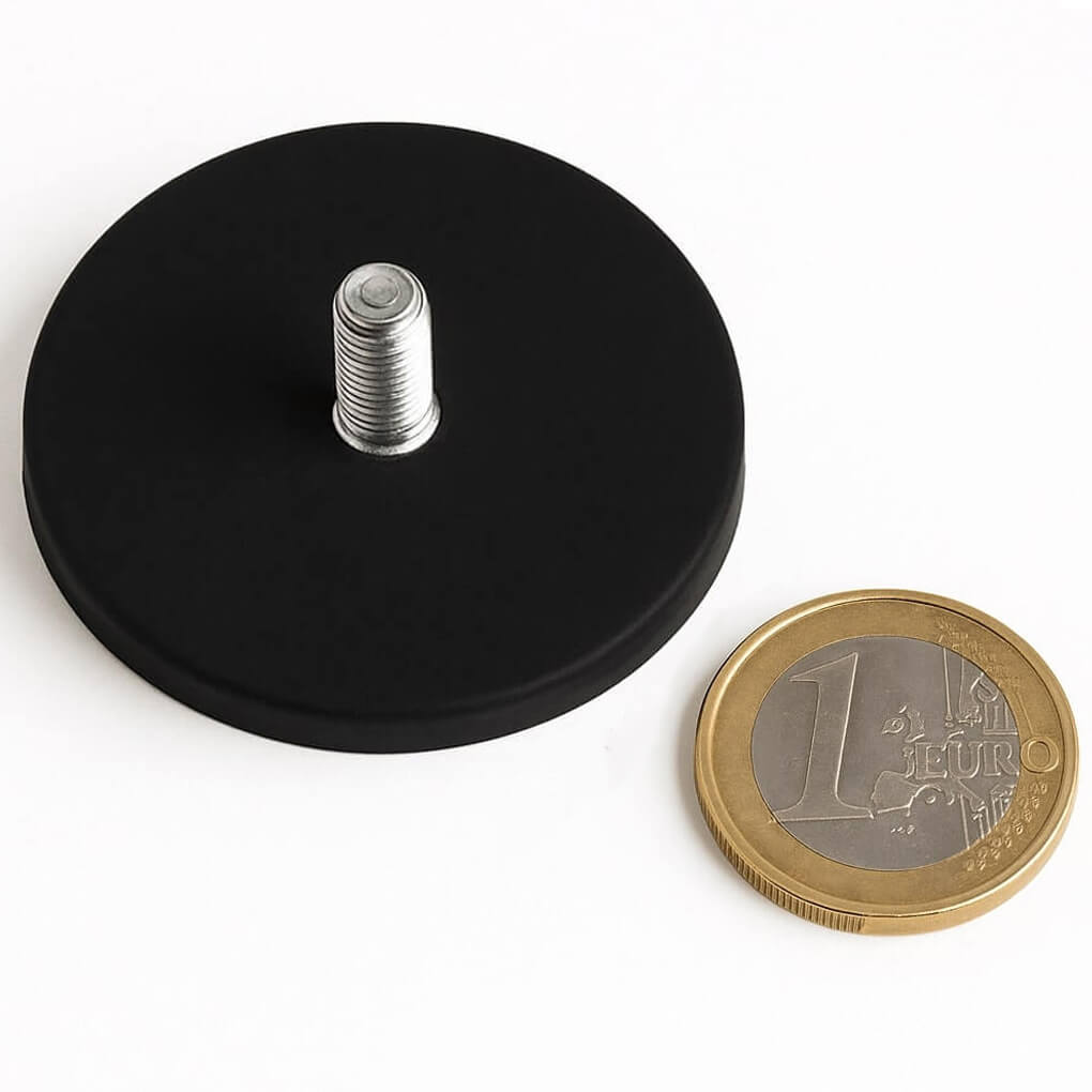 Plot antiglisse Ø43mm avec tige filetée, puissance 8 kg