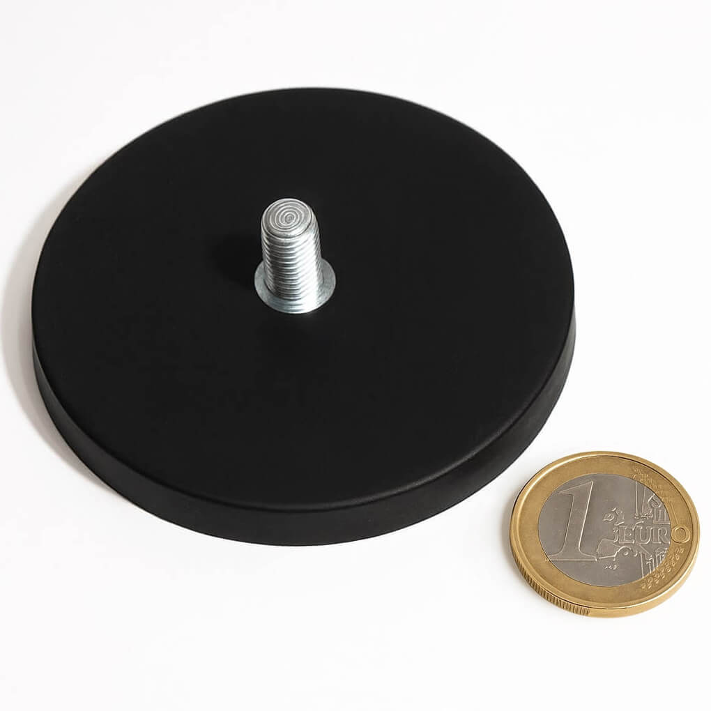 Plot antiglisse Ø66mm avec tige filetée, puissance 20 kg