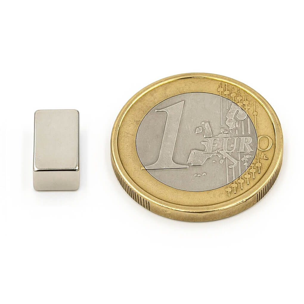 Aimant néodyme bloc 10x6x5mm, puissance 1.9kg
