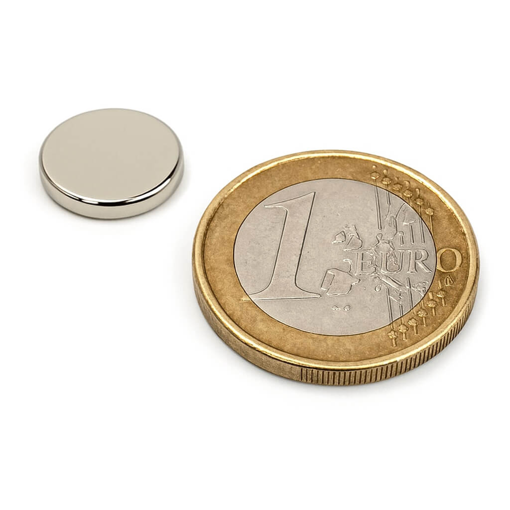 Aimant néodyme disque Ø12 x 2mm, puissance 1.70kg