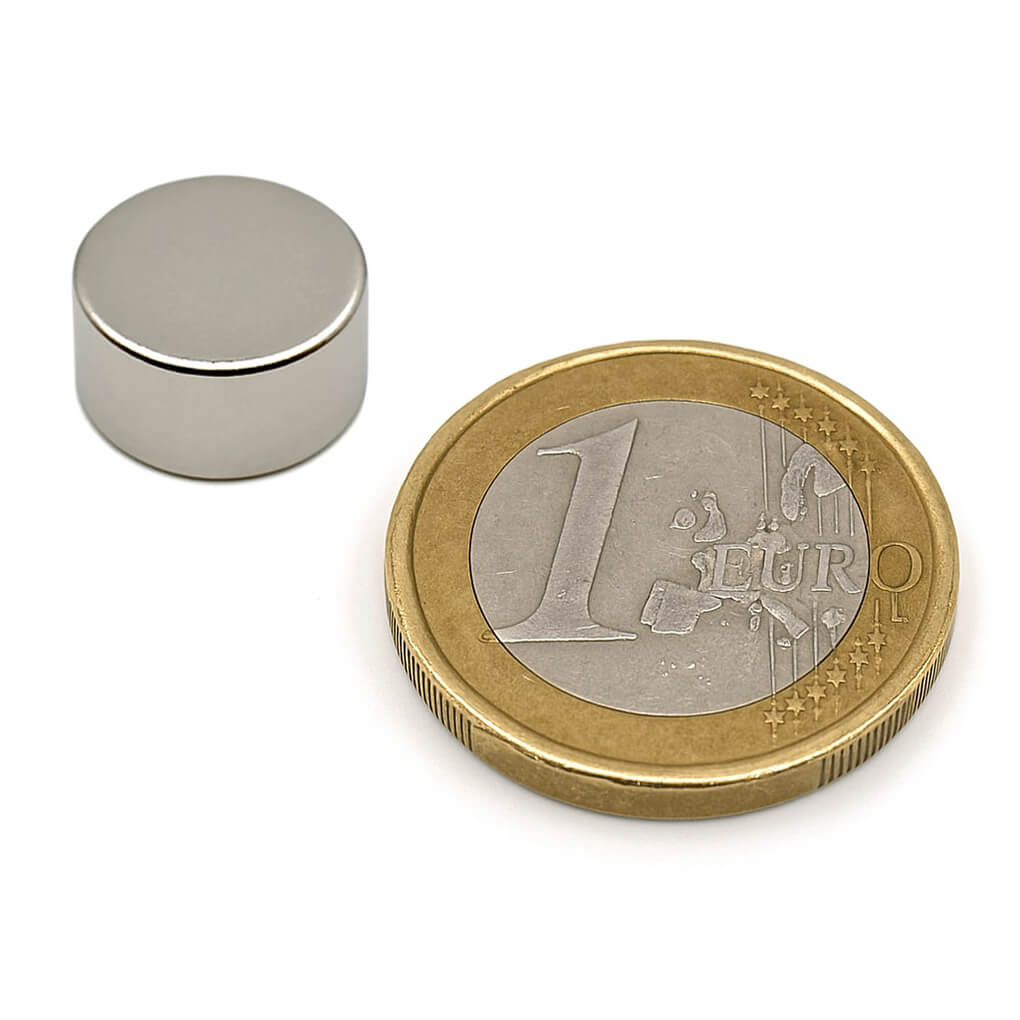 Aimant néodyme disque Ø12 x 5mm, puissance 3.60kg