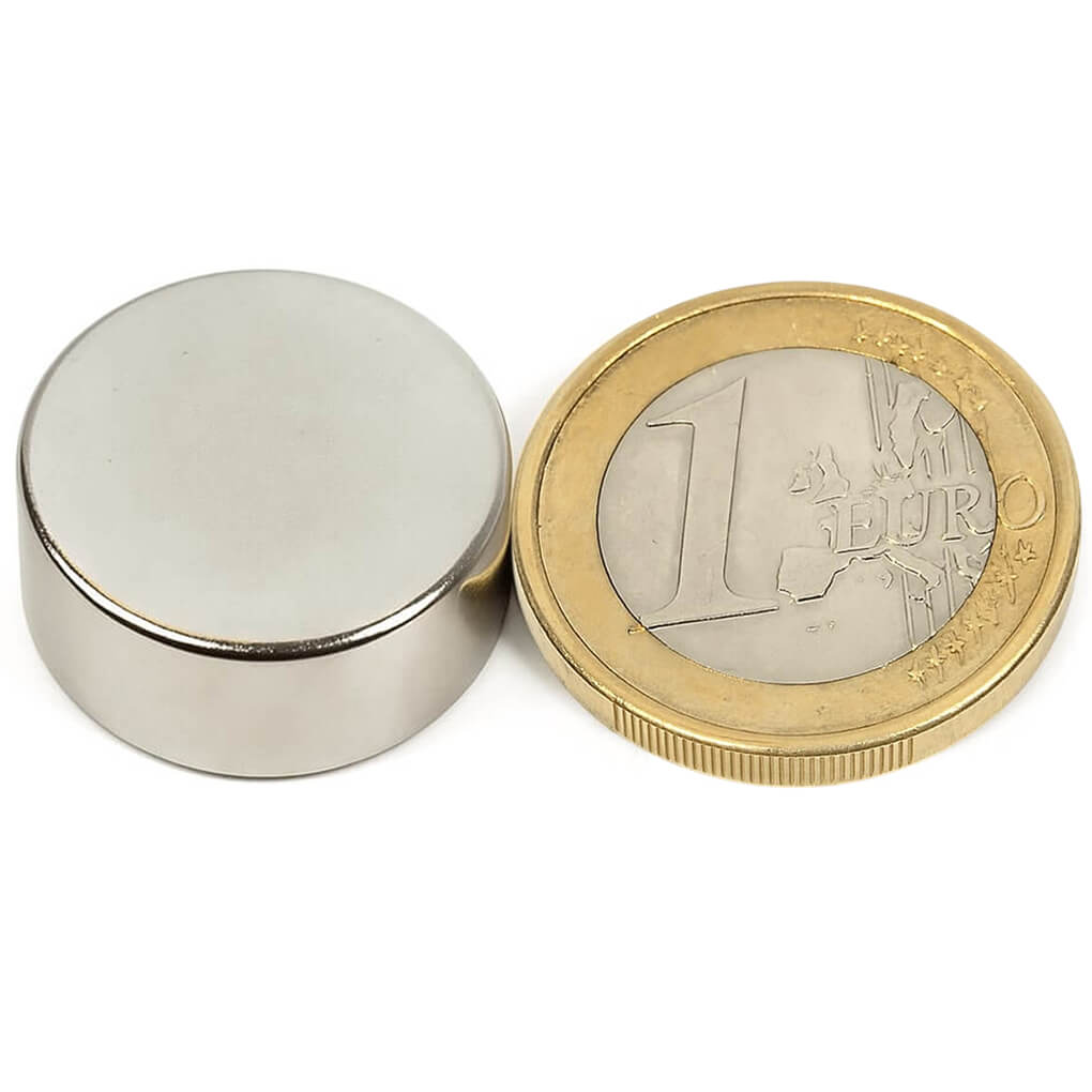 Aimant néodyme disque Ø20 x 10mm, puissance 11kg