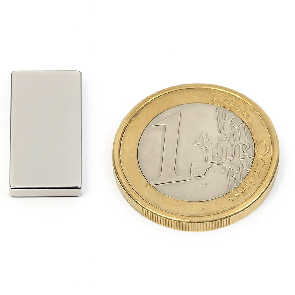 Aimant néodyme bloc 20x10x2mm, puissance 2.1kg