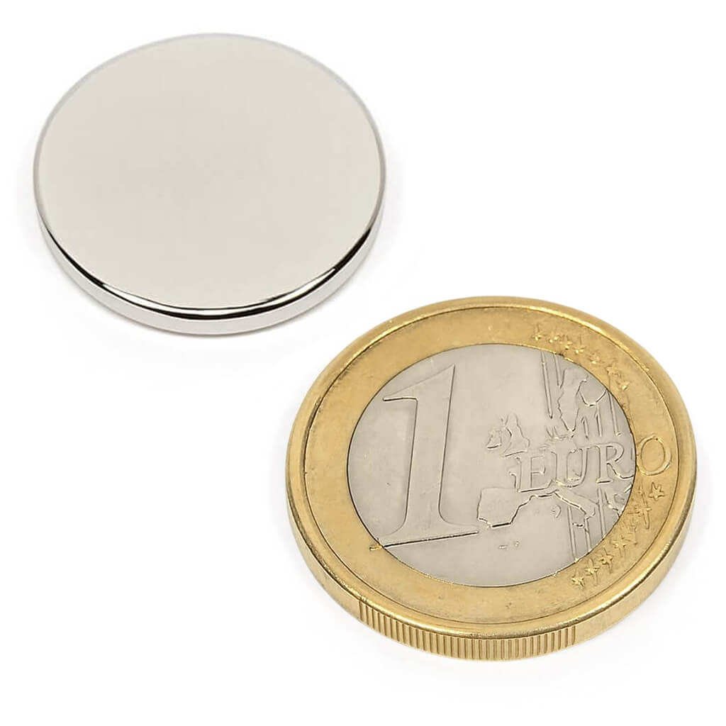 Aimant néodyme disque Ø20 x 2mm, puissance 2.9kg