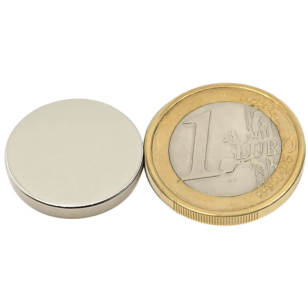 Aimant néodyme disque Ø20 x 3mm, puissance 4.3kg