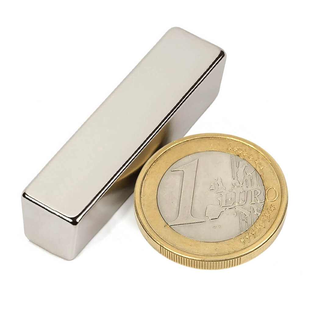Aimant néodyme bloc 40x10x9mm, puissance 14kg