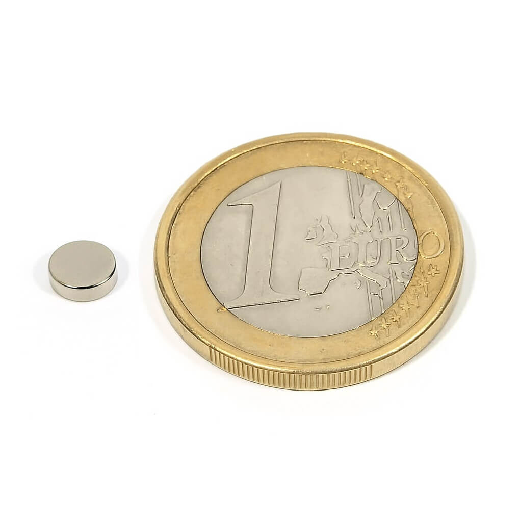 Aimant néodyme disque Ø 5x1.5mm, puissance 0.37kg