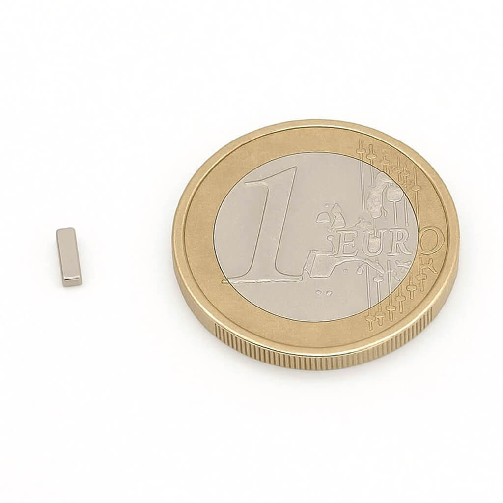Aimant néodyme bloc 5x1,5x1mm, puissance 125gr