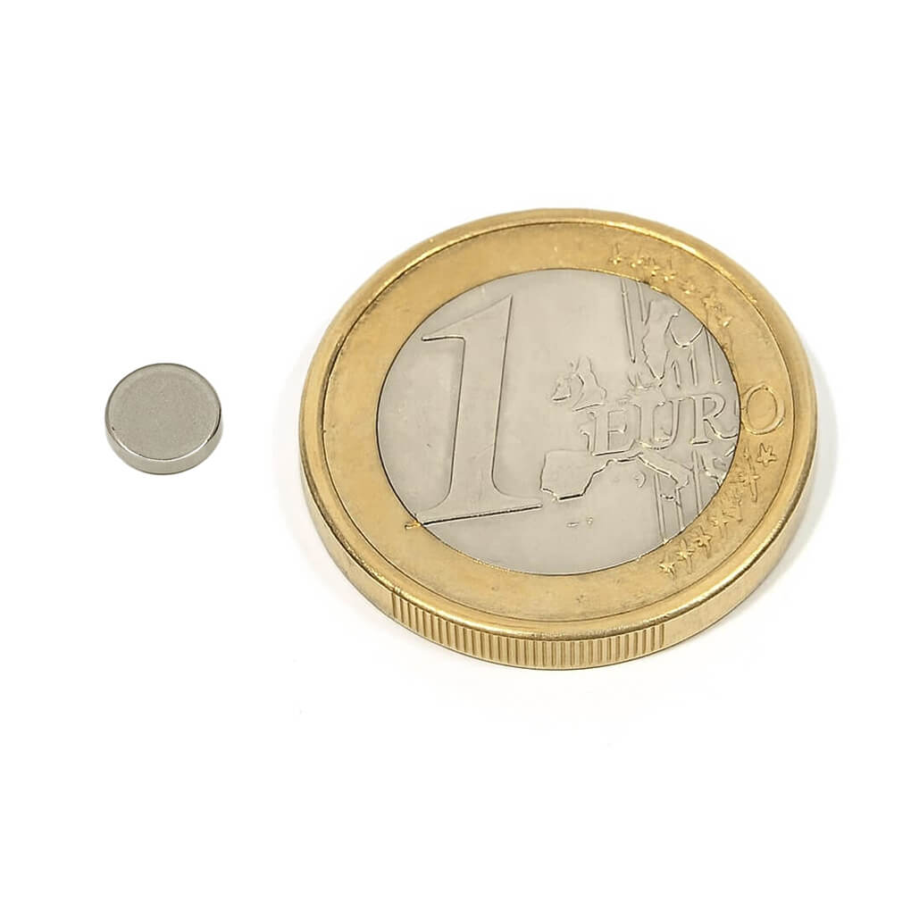 Aimant néodyme disque Ø 6x1mm, puissance 0.74kg
