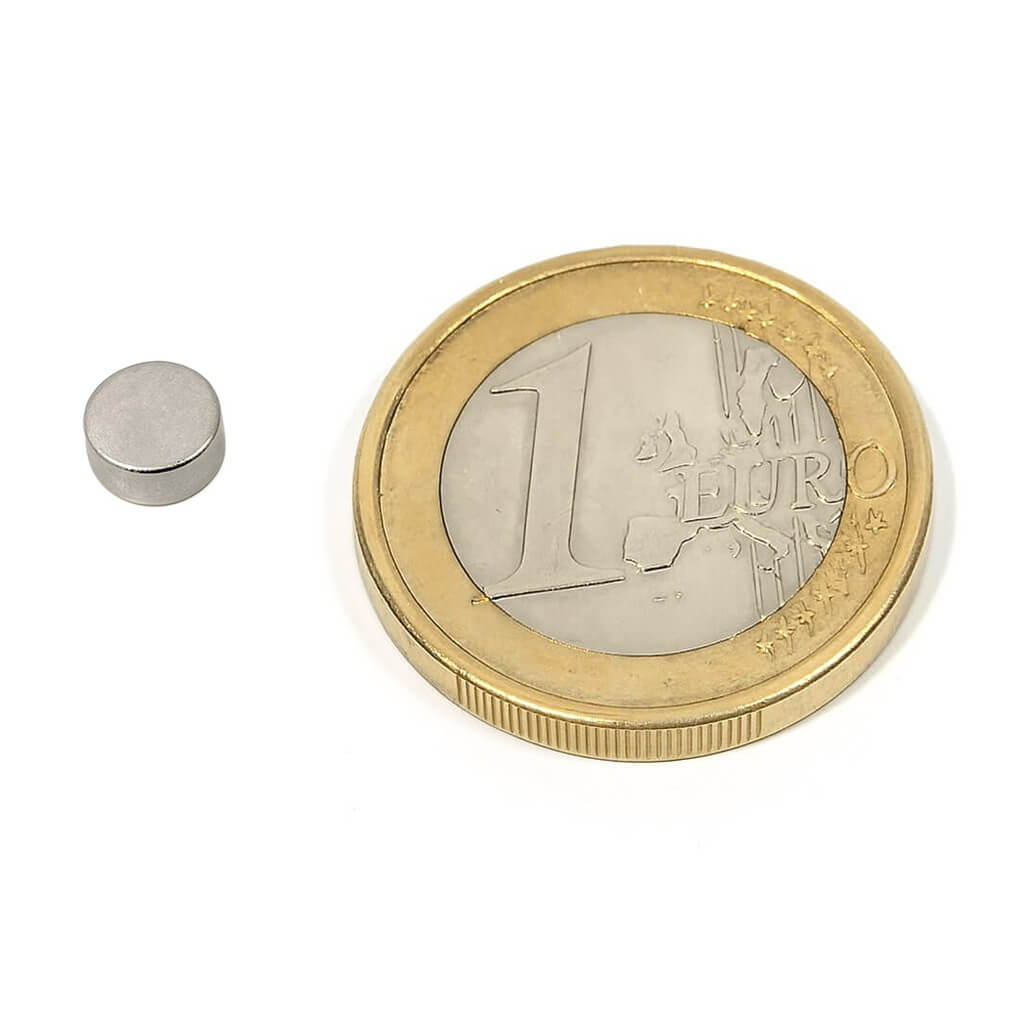 Aimant néodyme disque Ø 6x3mm, puissance 0.99kg 46 Aimant néodyme disque Ø 6x3mm, puissance 0.99kg