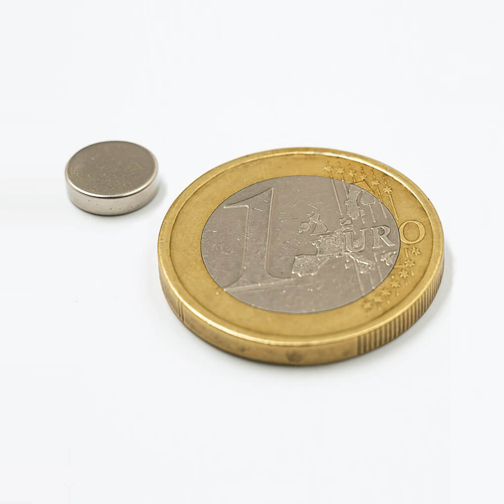Aimant néodyme disque Ø 8x2mm, puissance 1.1kg