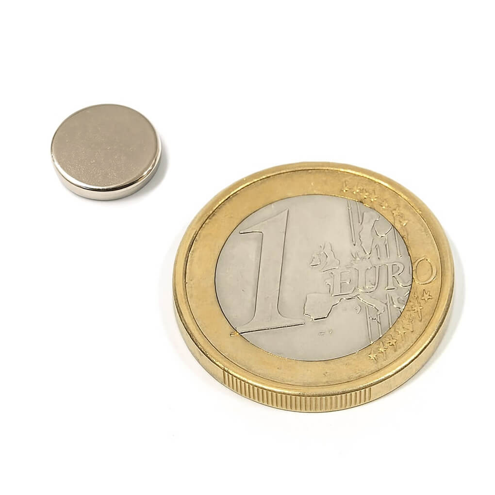 Aimant néodyme disque Ø 10x2mm, puissance 1.3kg
