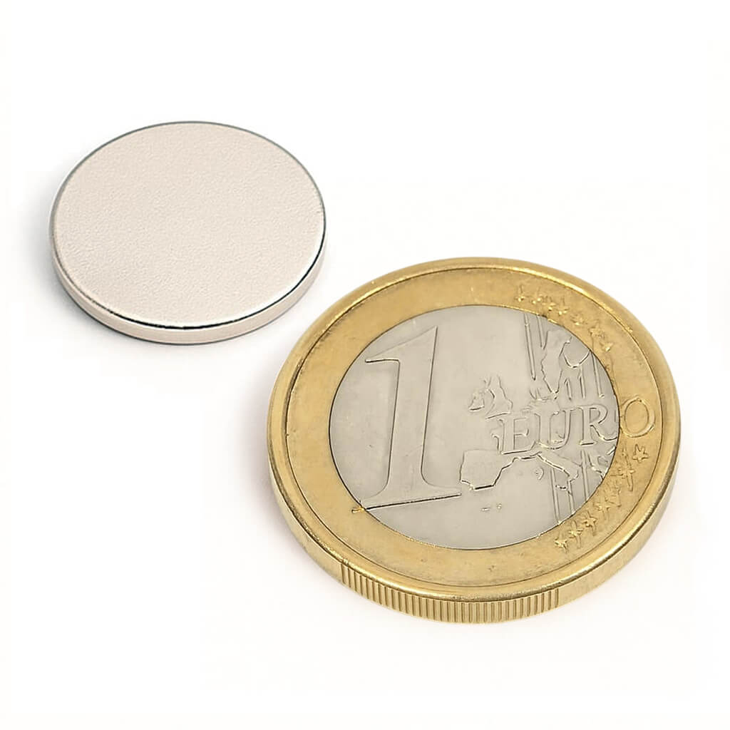 Aimant néodyme disque Ø15 x 1,5mm, puissance 1,36kg