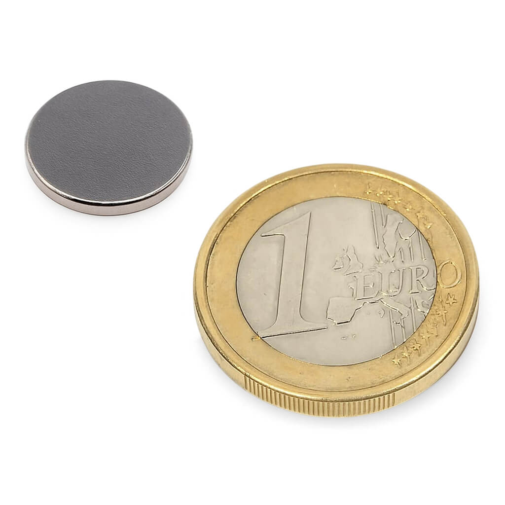 Aimant néodyme disque Ø 15x2mm, puissance 1.9kg