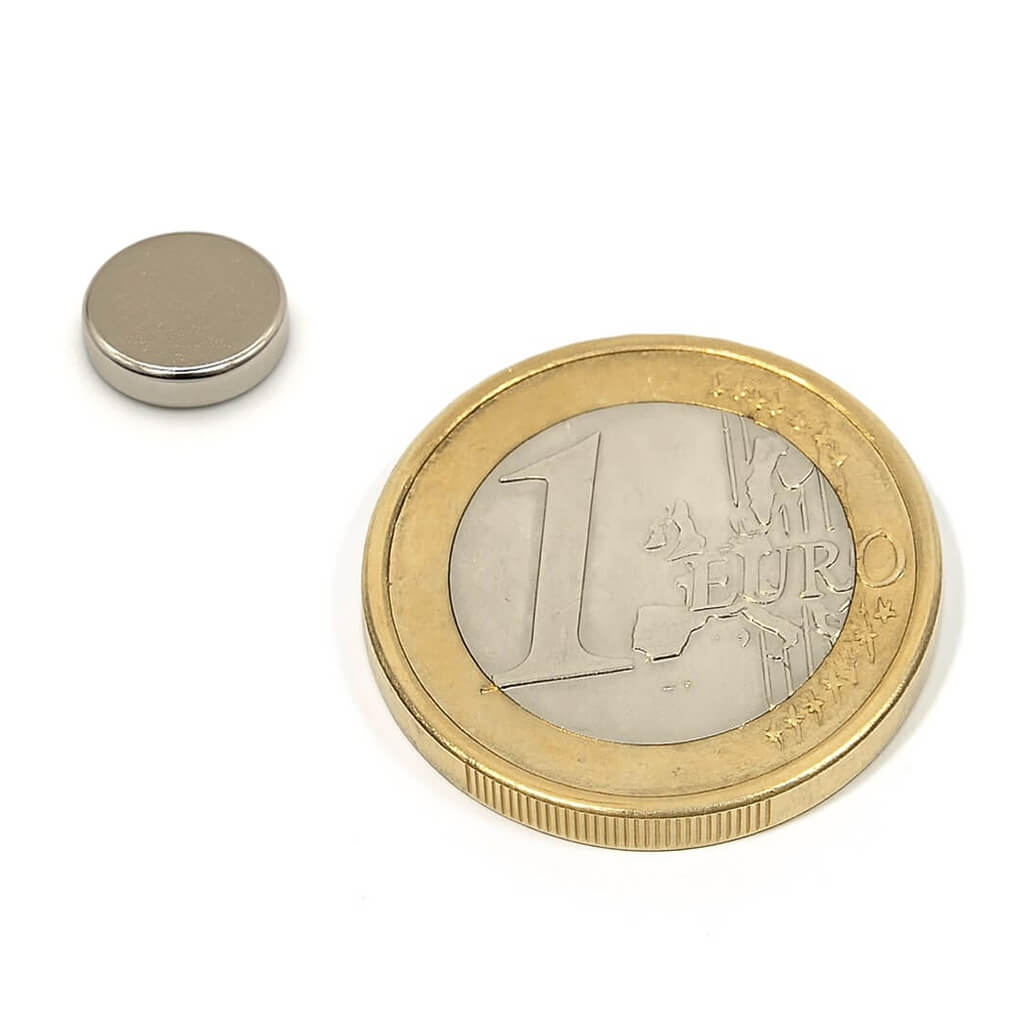 Aimant néodyme disque Ø 9x2mm, puissance 0,9kg