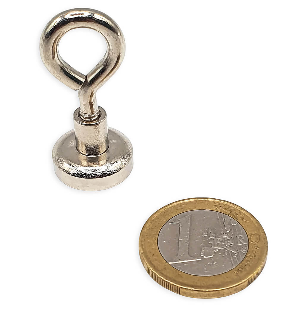 Aimant avec œillet Ø16mm, puissance 8kg 46 Aimant avec œillet Ø16mm, puissance 8kg