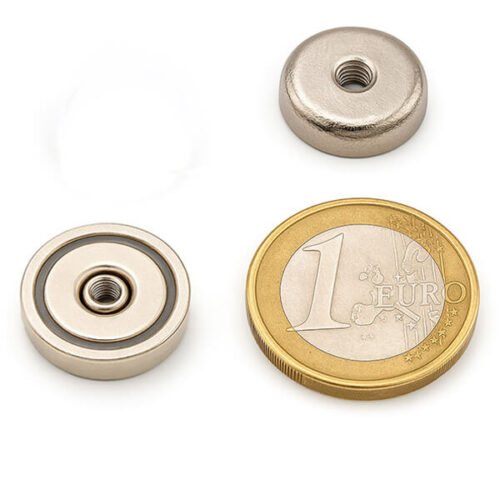 Aimant avec trou fileté Ø 16mm, puissance 5kg