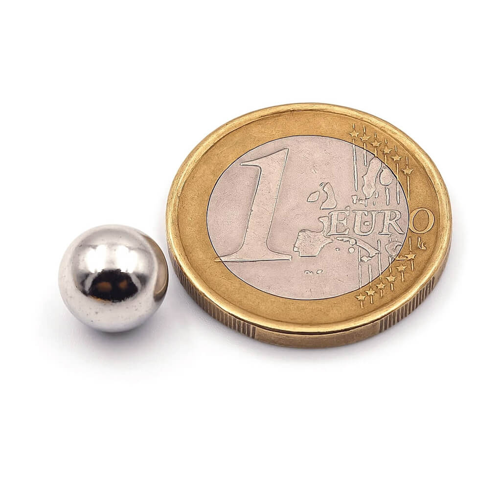 Aimant néodyme bille ⌀8, puissance 0.85kg