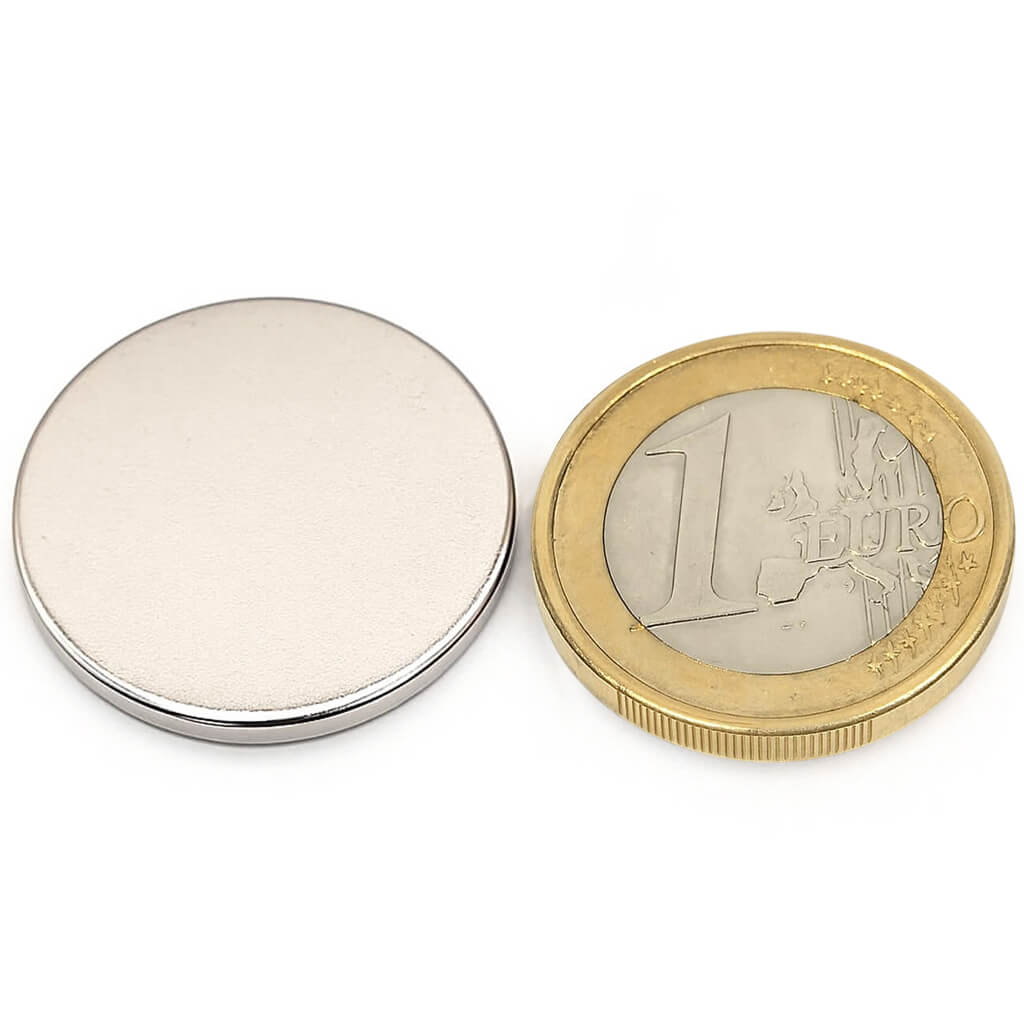 Aimant néodyme disque Ø25 x 2mm, puissance 3.1kg